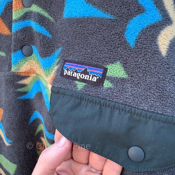 Patagonia Synchilla Snap-T Fleece Pullover Arctic‎ Collage Northern Green Small - Picture 7 of 15